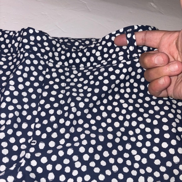 SPANX Navy Painted Dot 4" Sun Protection Pull-on Sunshine Shorts Large - Picture 7 of 10